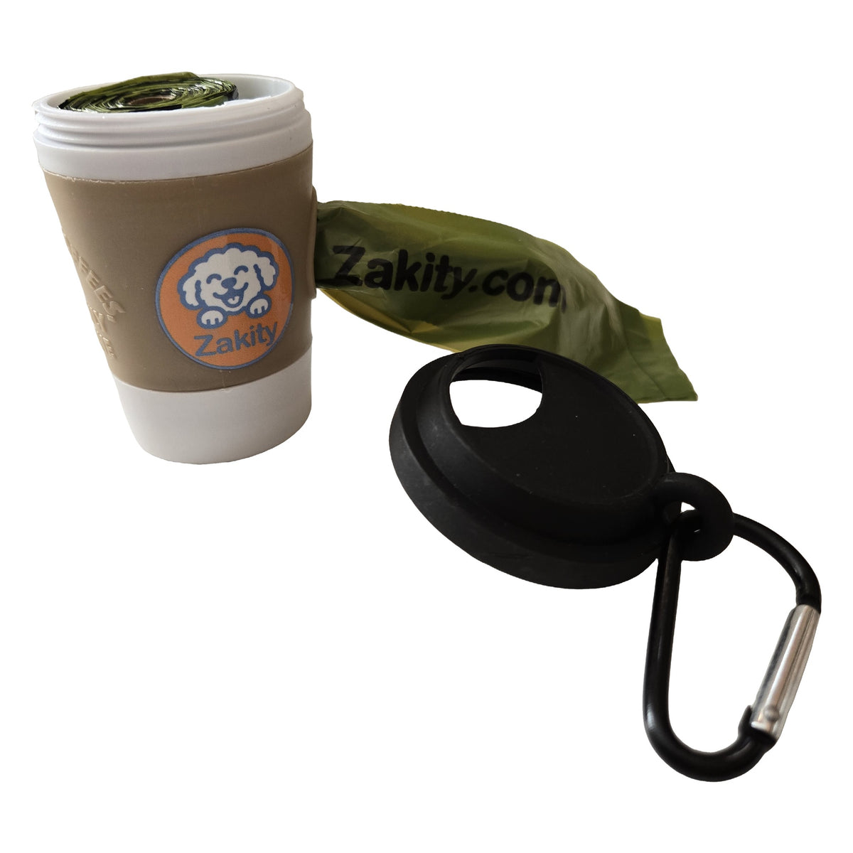 Reloading the Zakity dispenser from the top with the lid off and a roll inside